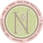 Name Doodles - Round Address Labels/Stickers (Deco Pink)